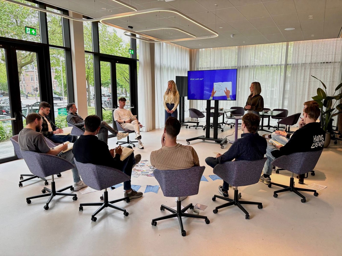 Kiki Goessens tijdens een sessie